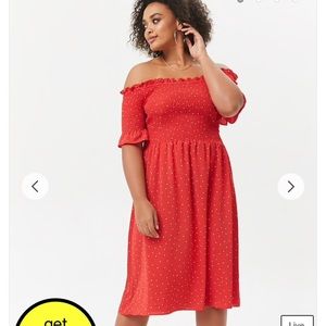 Plus size Red/White Polka Dot Dress